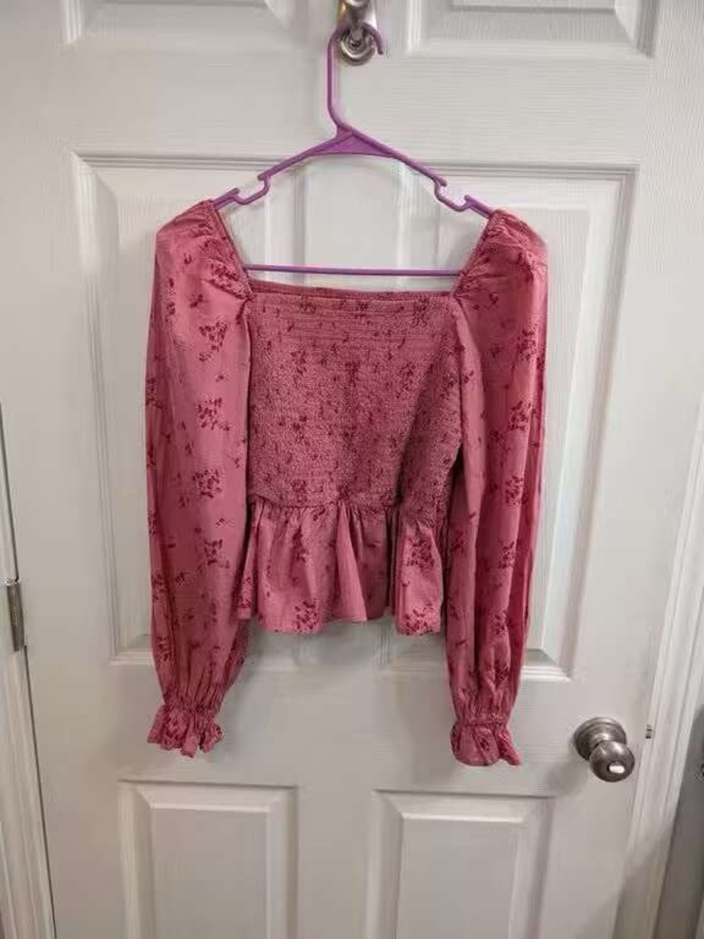 Women's Floral Smocked Peplum Top